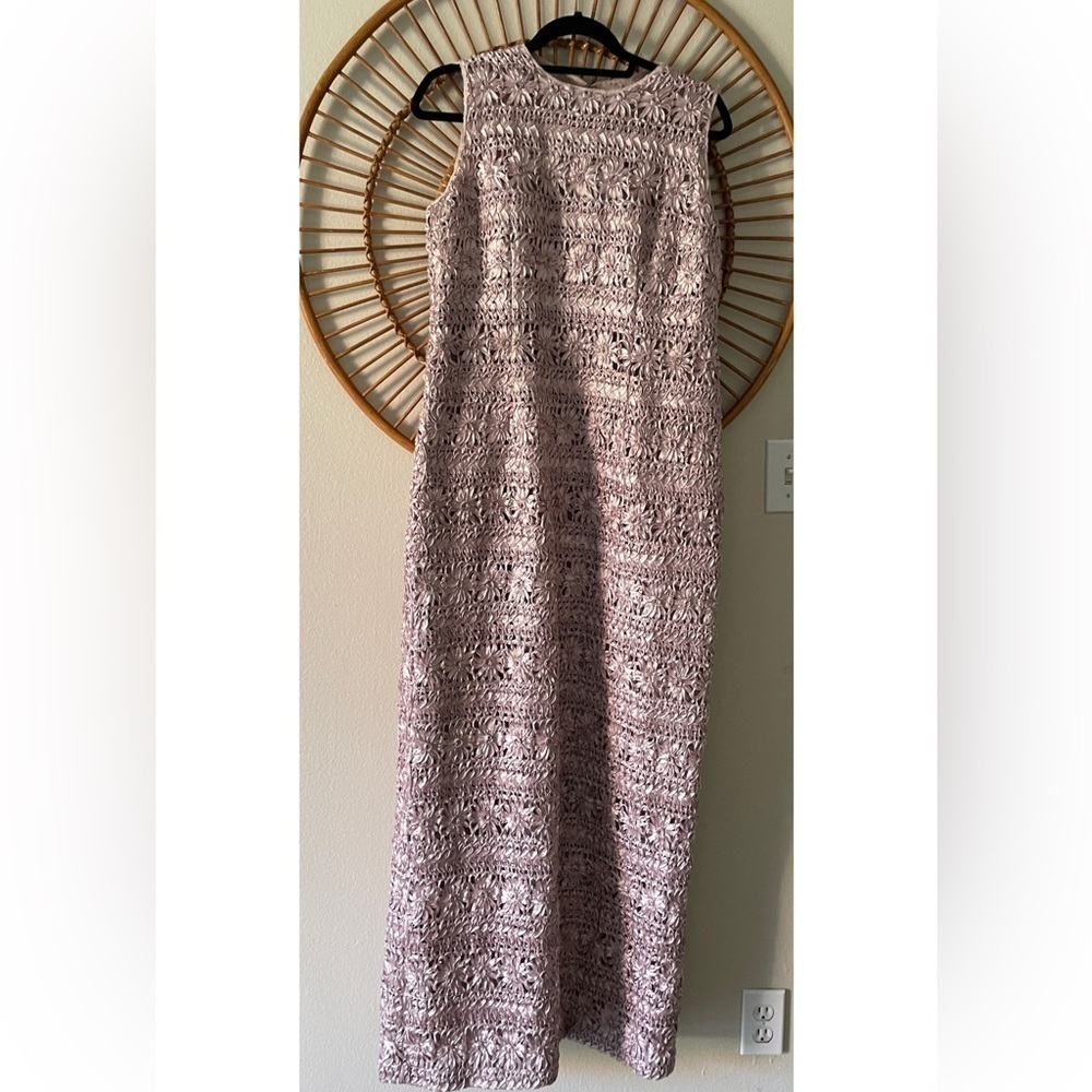 JS Collections Cutout Back Soutache Gown in Pink Sz 14 - Picture 2 of 16